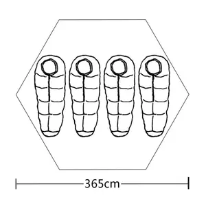 4 Person Tent Yellow