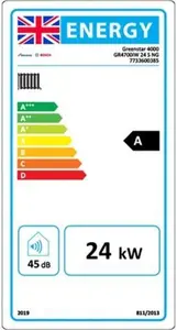 Worcester Bosch (Bosch Thermotechnology Ltd) Greenstar 4000 24Kw System Boiler White And Black Flexible, Size: 125mm