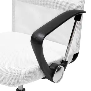 Beliani Minimalist Office Chair White DESIGN