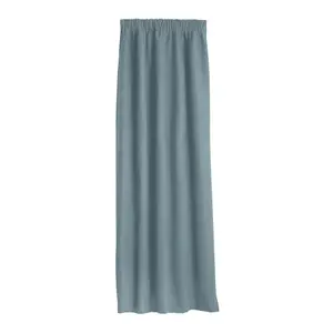 Velvet Chenille Thermal Fleece Lined Pencil Pleat Top Door Curtain 137cm x 213cm Teal