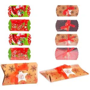 Christmas Gift Boxes Xmas Themed X 4 12cm x 7.5cm Christmas Themed