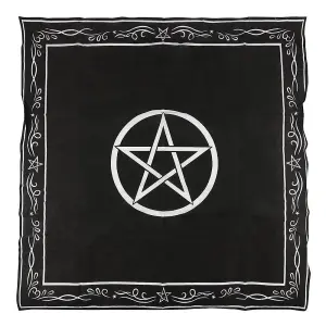 Something Different Pentagram Altar Cloth Black/White (70cm x 70cm)