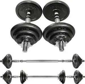 PROIRON 20Kg/30Kg Adjustable Dumbbells Weights Set For Men Women, Cast Iron Dumbell Barbells Set, Strength Training Equipment Home Gym Fitness, Hand