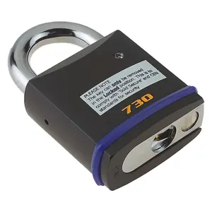 Federal Lock 730 Solid Steel Padlock - Sold Secure Silver CEN4