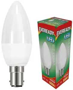 Eveready 4.9w SBC 3000k  Frosted LED Candle Bulb - Warm White