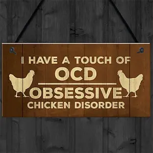 Funny Chicken Signs And Plaques Hanging Door Shed Sign Chicken Hut Sign For Garden Chicken Gifts