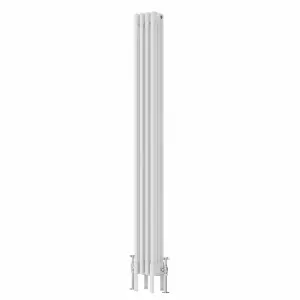 Right Radiators 1800x200 mm Vertical Traditional 4 Column Cast Iron Style Radiator White