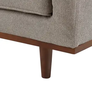 3 Seater Fabric Sofa Light Brown SKAULE