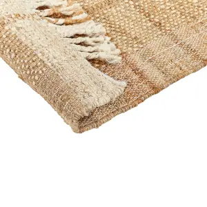 Jute Area Rug 160 x 230 cm Beige KARKIN