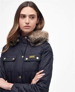 Women's Barbour International Enduro Quilted Jacket - Navy - UK: 8