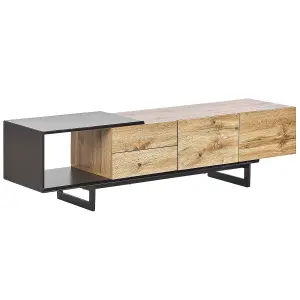 Beliani Modern TV Stand Light Wood FIORA