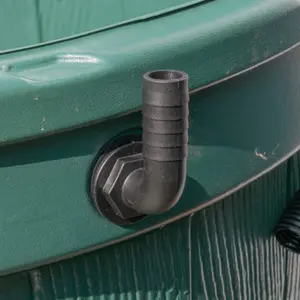 1"Water butt/rain barrel outlet elbow with nut+washer,requires 26mm hole