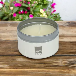 URBNLIVING 6cm Diameter Citronella Scented Candles Tins Fragranced Candle Outdoor Dining Set of 6