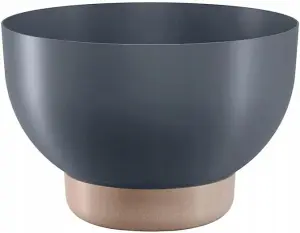 Bowl Planter Plant Pot Legs Oval Flower Modern Decorative Saucer Indoor Outdoor 40cm Anthracite with saucer