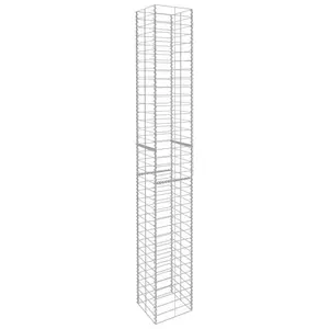 Abhaki 500.38cm H x 31.75cm W Silver Metal Gabion Fence (Set of 3)