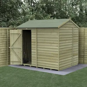 4LIFE Reverse Apex Shed 8x6 - Single Door - No Windows