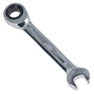 8mm Stubby Ratchet Combination Spanner Metric Wrench 72 Teeth SPN01