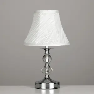 Metal Table Lamp Chrome / No