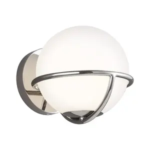 Elstead Apollo 1 Light Wall Light, Polished Nickel, G9