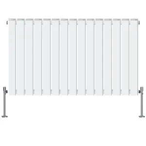 Right Radiators 600x1020 mm Horizontal Double Flat Panel Designer Radiator White