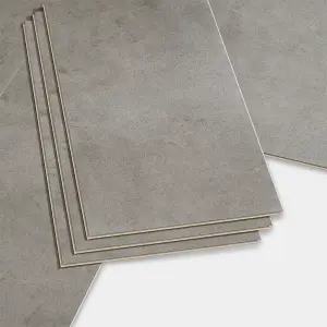 GoodHome Baila Grey Stone effect Textured Click vinyl Tile, 2.23m²