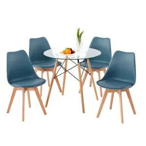 Nero Upholstered Side Chair (Set of 4) Aegean Blue