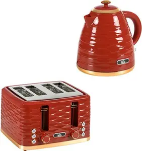 Kettle And Toaster Set HOMCOM Finish: Red