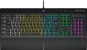 CORSAIR K55 RGB PRO Membrane Wired Gaming Keyboard – IP42 Dust And Spill-Resistant – 6 Macro Keys With Elgato Integration – Icue Compatible – QWERTY