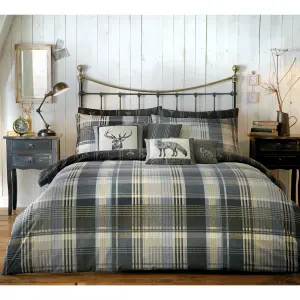 Connolly Check 100% Brushed Cotton Duvet Cover Set