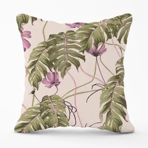 Pink Cosmos Flowers Outdoor Cushion 45cm x 45cm