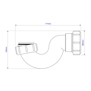 McAlpine Bath Trap (Dia)40mm