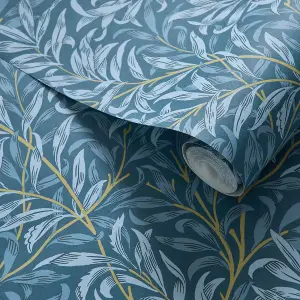 William Morris Willow Boughs Wallpaper Denim Blue W0172/01