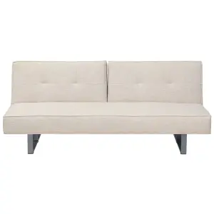 Beliani Traditional Sofa Bed DUBLIN Light Beige