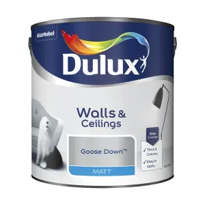 Dulux Walls & ceilings Goose down Matt Emulsion paint, 2.5L