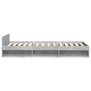 Berkfield Bed Frame with Drawer without Mattress Concrete Grey 75x190 cm Small Single