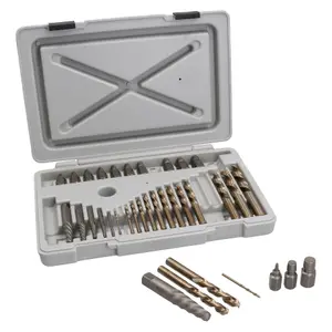 Screw Stud Extractor Remover Removal Set With Anticlockwise Imperial Drills 34pc