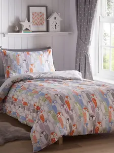 Owls Junior Toddler Duvet Cover Set