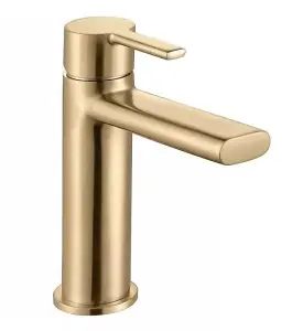 Aquarius Evolution Mono Basin Mixer Tap Brushed Brass