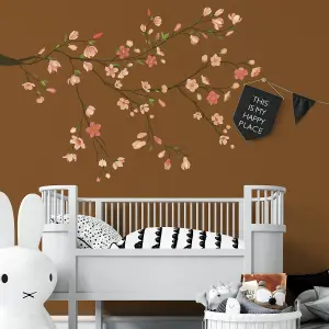 Walplus Delicate Peach Branch Wall Stickers Mural Decal Room Décor