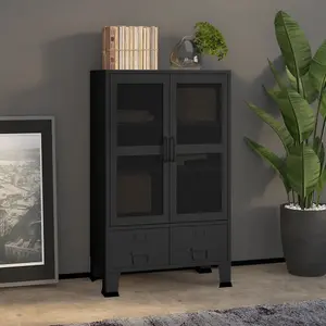 Berkfield Industrial Storage Cabinet Black 70x40x115 cm Metal