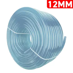 5m clear pvc tubing 12 x 15mm, food grade flexible pipe for water gas or aquarium airline