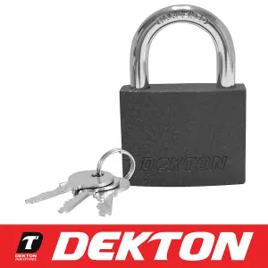 Dekton Heavy Duty High Security Waterproof Iron Shed Shackle Padlock 50mm