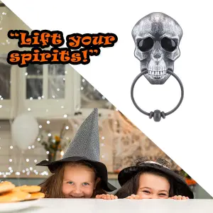 Halloween Door Knocker Spooky Decoration Halloween Party, Trick or Treat  Silver