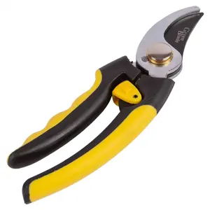 Green Blade - Compact Bypass Carbon Steel Secateurs - 19cm - Yellow