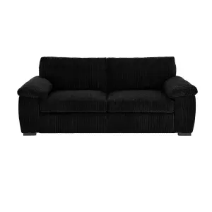 jumbo cord Black fabric Lilly 3 and 2 seater sofa set