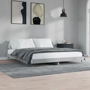 Berkfield Bed Frame Concrete Grey 120x200 cm Engineered Wood