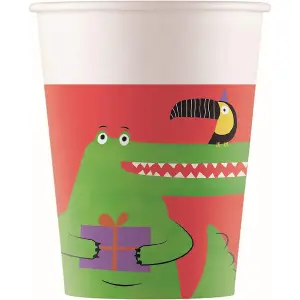 Paper Crocodile Party Cup (Pack of 8) White/Red/Green (One Size)