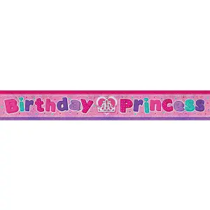 Amscan Birthday Princess Holographic Foil Banner Pink (One Size)