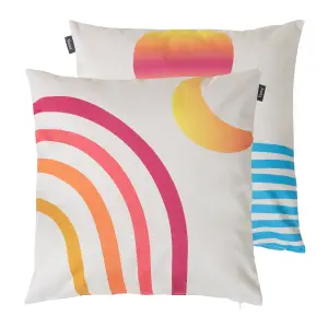 Veeva Sunset and Rainbow Soleil Set of 2 Outdoor Cushion