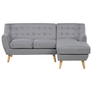 Corner Sofa MOTALA Light Grey Fabric Left Hand